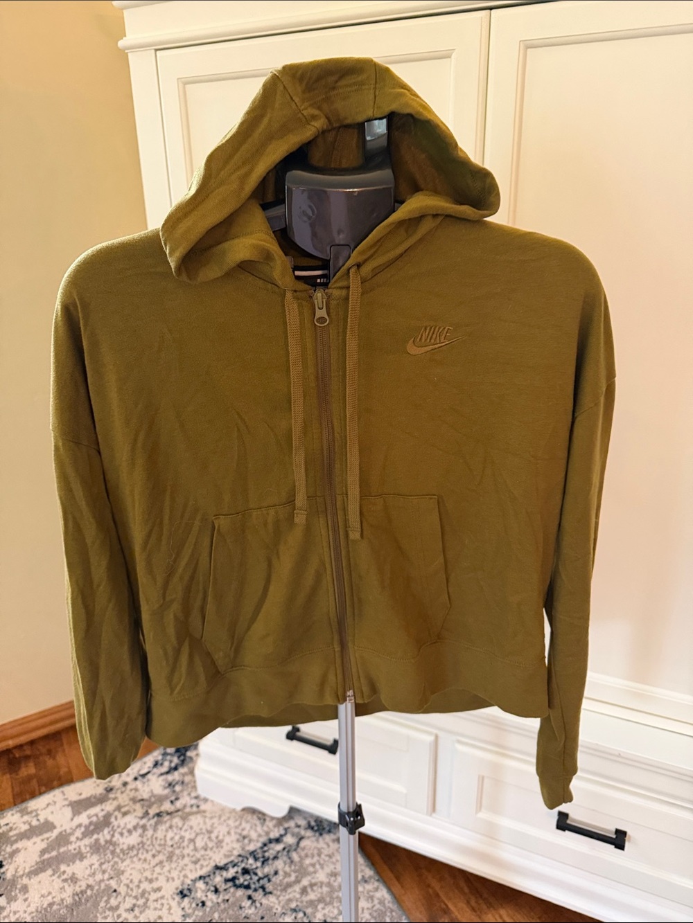 Nike Olive Green Lightweight Zip Hoodie Jacket